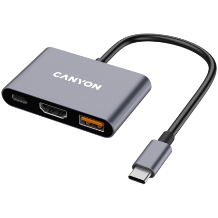 Image 1 for CANYON hub DS-4 3in1 USB-C Grey