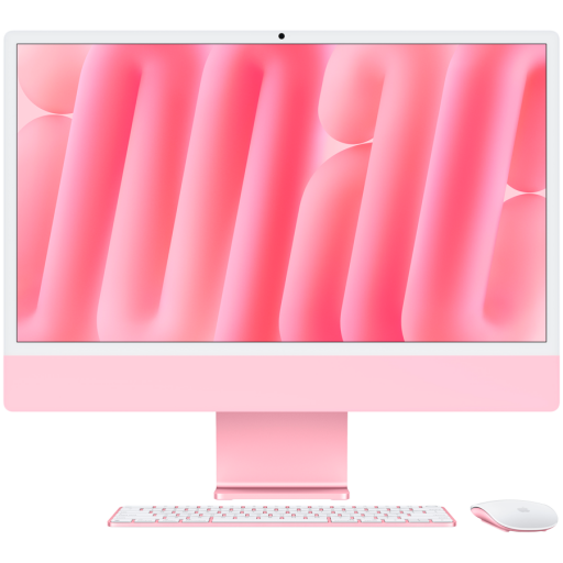 Image 1 for 24-inch iMac with Retina 4.5K display: Apple M4 chip with 10‑core CPU and 10‑core GPU, 16GB, 256GB SSD - Pink,Model A3137