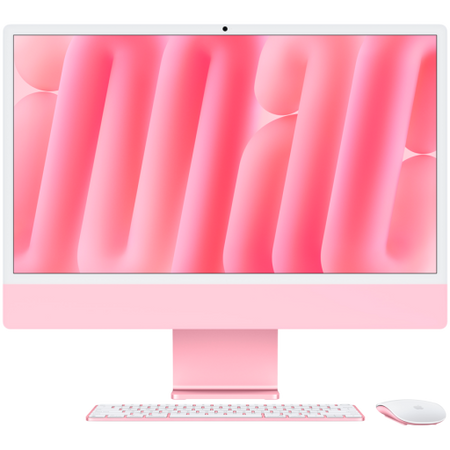 Image 1 for 24-inch iMac with Retina 4.5K display: Apple M4 chip with 10‑core CPU and 10‑core GPU, 16GB, 256GB SSD - Pink,Model A3137