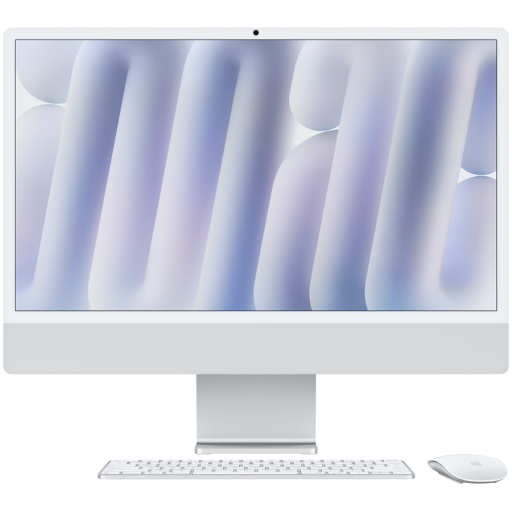 Image 1 for 24-inch iMac with Retina 4.5K display: Apple M4 chip with 10‑core CPU and 10‑core GPU, 16GB, 256GB SSD - Silver,Model A3137