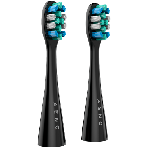 Image 1 for AENO Replacement toothbrush heads, Black, Dupont bristles, 2pcs in set (for ADB0002S/ADB0001S)