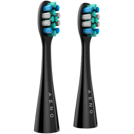 Image 1 for AENO Replacement toothbrush heads, Black, Dupont bristles, 2pcs in set (for ADB0002S/ADB0001S)