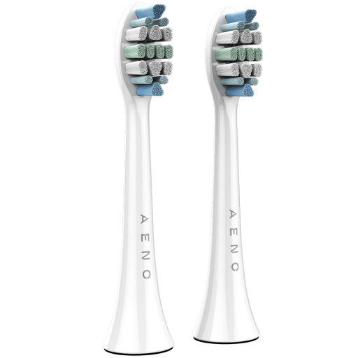 Image 1 for AENO Replacement toothbrush heads, White, Dupont bristles, 2pcs in set (for ADB0003/ADB0005 and ADB0004/ADB0006)
