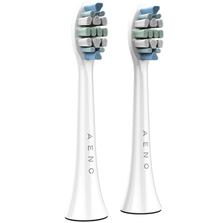 Image 1 for AENO Replacement toothbrush heads, White, Dupont bristles, 2pcs in set (for ADB0003/ADB0005 and ADB0004/ADB0006)