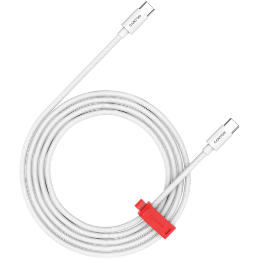 Image 1 for CANYON cable CC100AB C-C 100W Braided 2m White