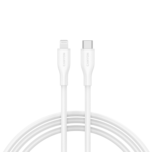 Image 1 for CANYON cable CLNM60 C-L 60W MFI 1m Silicon White