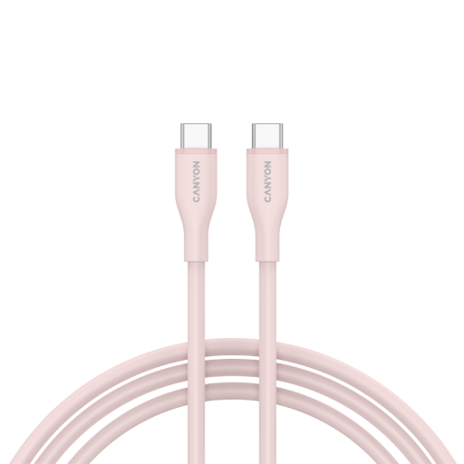 Image 1 for CANYON cable CC60SC10 C-C 60W 1m Silicon Pink Sand