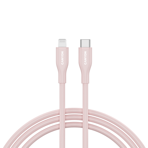 Image 1 for CANYON cable CLNM60 C-L 60W MFI 1m Silicon Pink