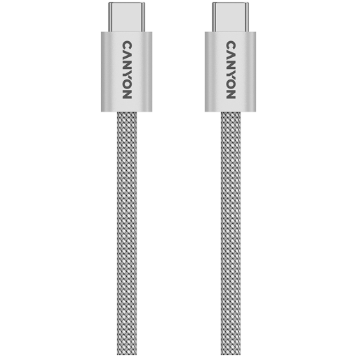 Image 1 for CANYON cable OnWire 60MG C-C 60W Magnet Braided 1m Light Grey