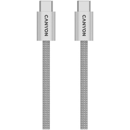 Image 1 for CANYON cable OnWire 60MG C-C 60W Magnet Braided 1m Light Grey