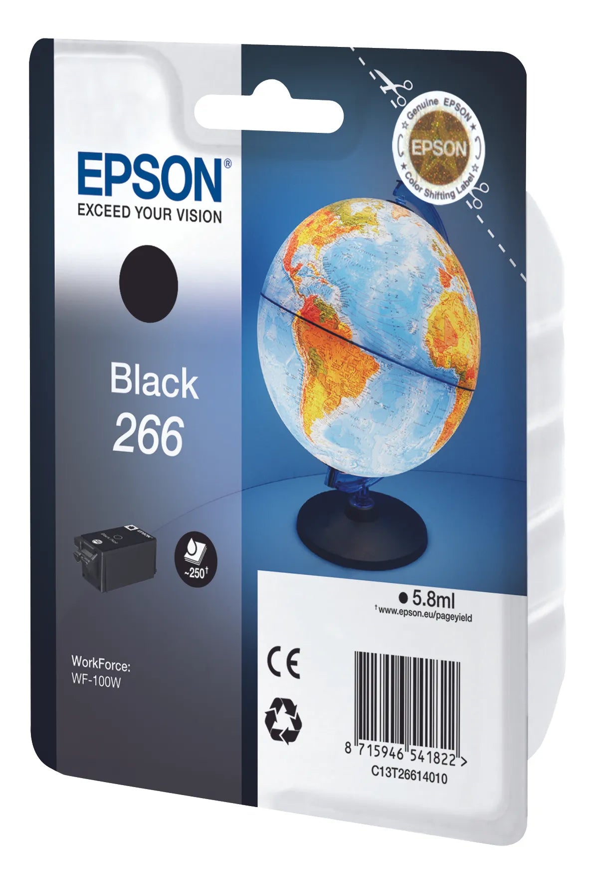 Image 1 for Epson 266 Black Ink Bottle for WorkForce WF-100W Printer