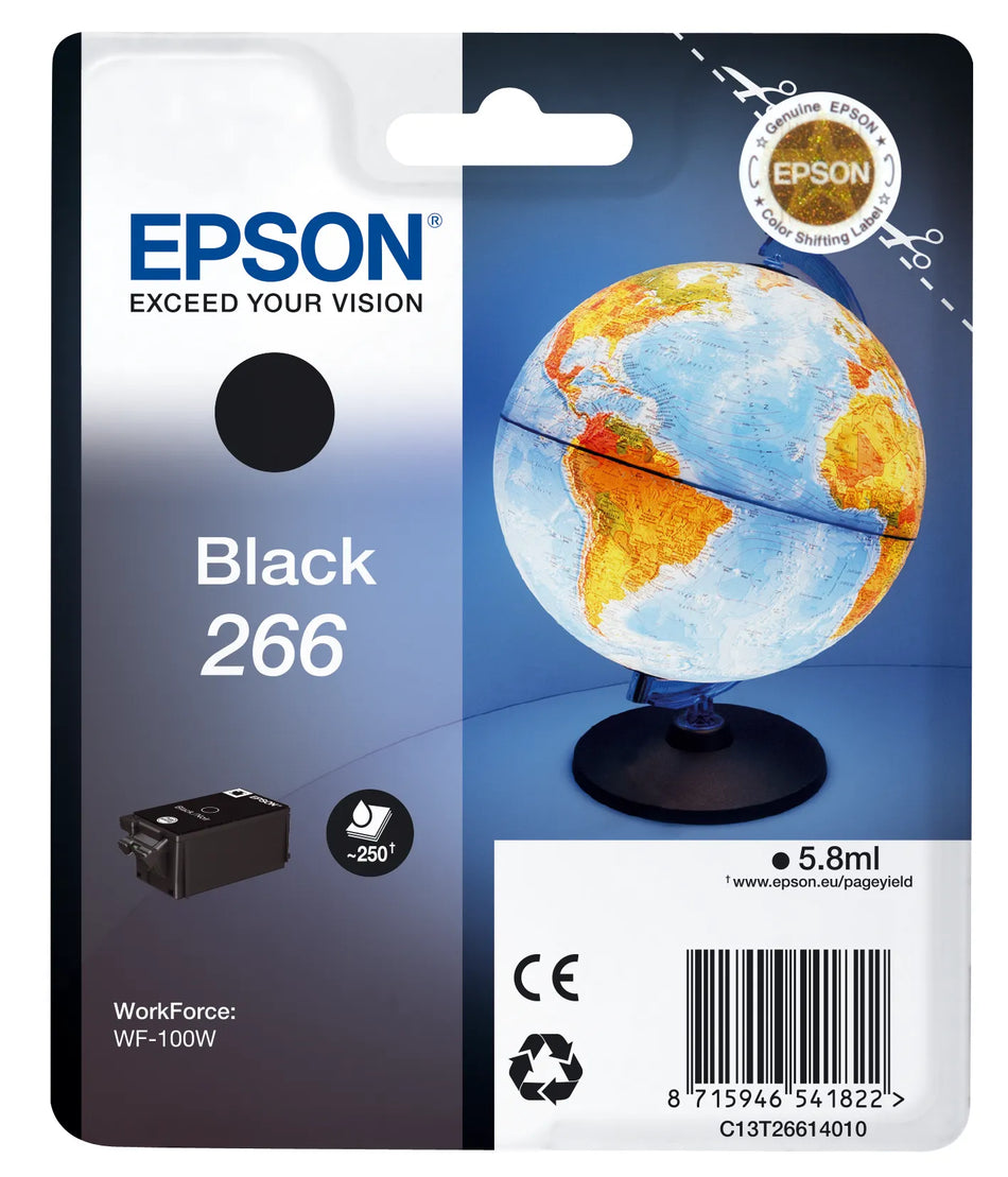Image 2 for Epson 266 Black Ink Bottle for WorkForce WF-100W Printer