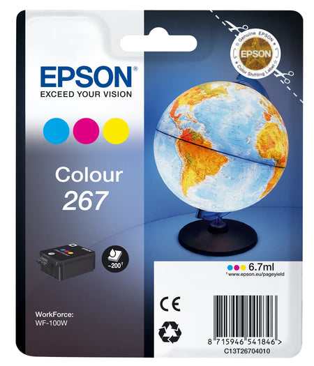 Image 1 for Epson 267 Globe Single Colour Ink - WF-100W
