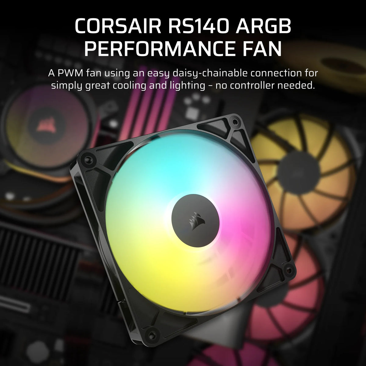 Image 1 for Corsair RS140 ARGB 140mm PWM Fans - Dual Pack