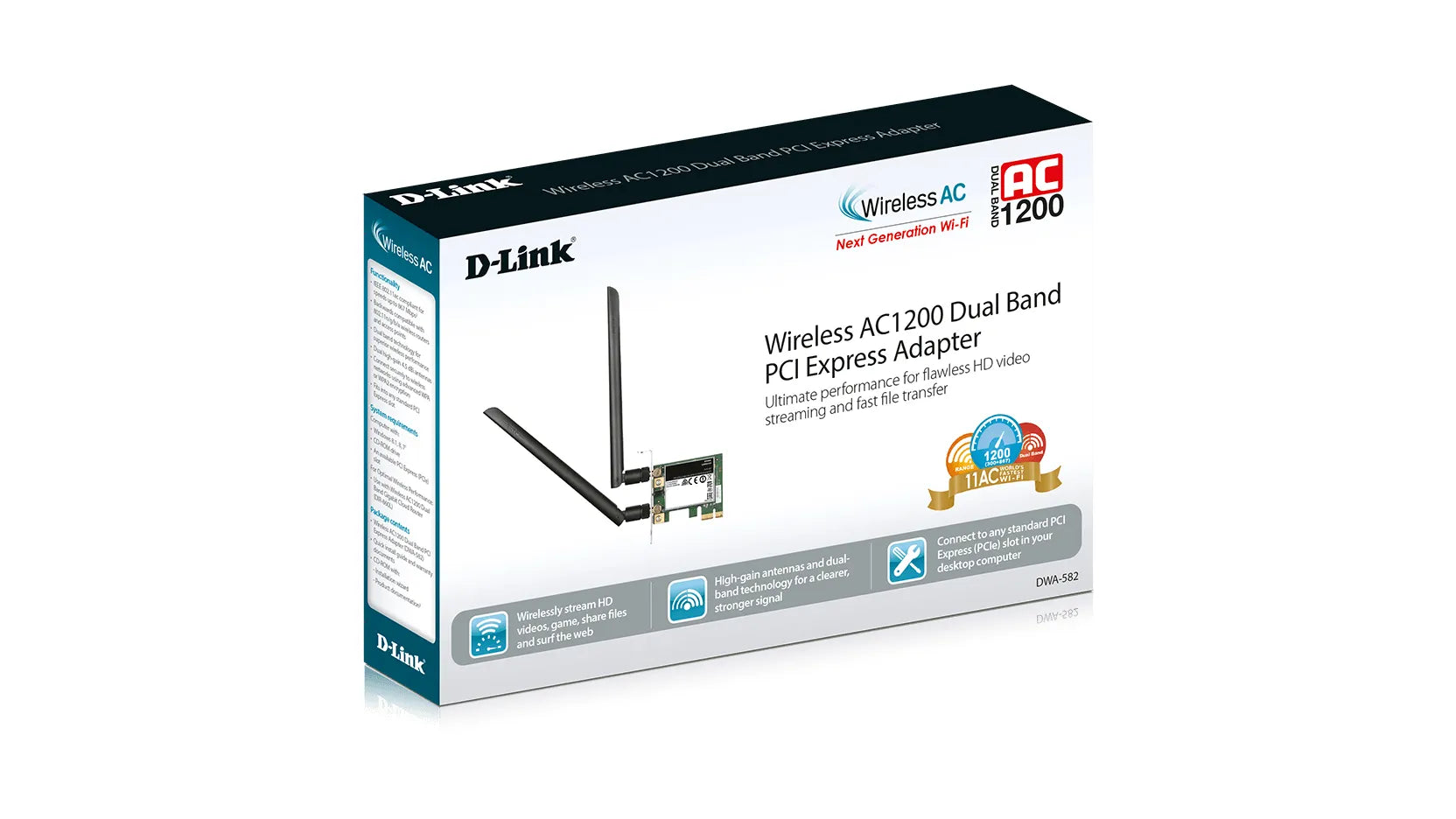 Image 2 for D-Link AC1300 Dual Band PCI Express Adapter