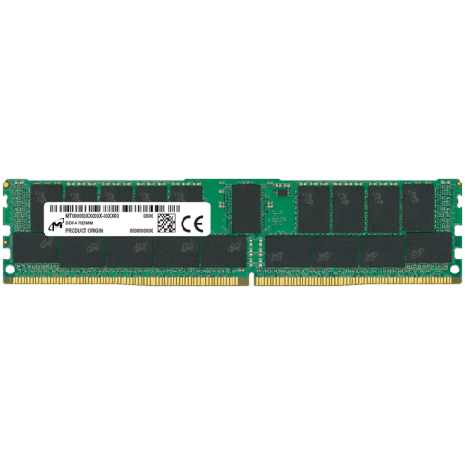 Image 1 for Micron DDR4 RDIMM 64GB 2Rx4 3200 CL22 (16Gbit) (Single Pack)