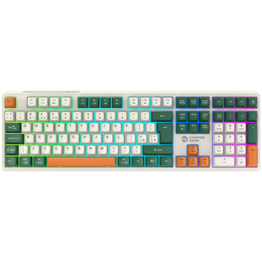 Image 1 for CANYON keyboard Shadder GKW-11 Mech RGB UK/US Wireless White
