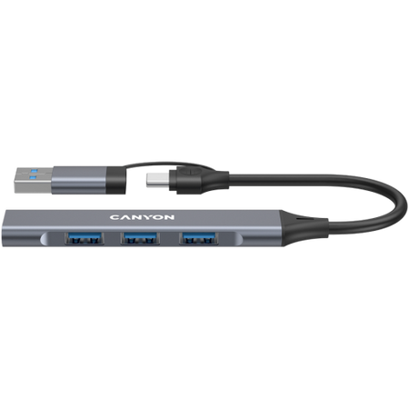 Image 1 for CANYON hub DS-02 4in1 USB-A/C Grey