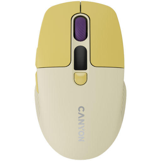 Image 1 for CANYON mouse MW-26 LCD Silent Dual Mode Wireless Yellow
