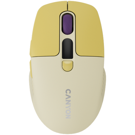 Image 1 for CANYON mouse MW-26 LCD Silent Dual Mode Wireless Yellow