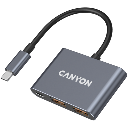 Image 1 for CANYON hub DS-3 3in1 USB-C Dark Grey