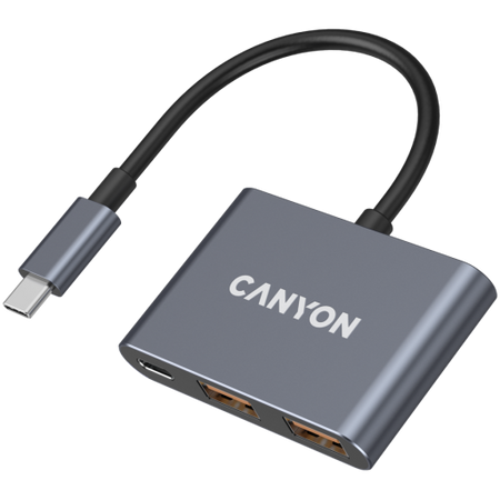 Image 1 for CANYON hub DS-3 3in1 USB-C Dark Grey
