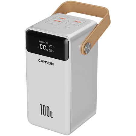 Image 1 for CANYON power bank OnPower 610 metal 60000 mAh PD100W White