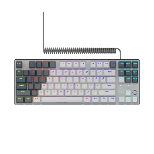 Image 1 for LORGAR Azar 514TKL, Wired RGB mechanical gaming keyboard, white, EN layout