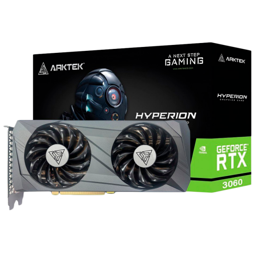 Image 1 for Arktek Geforce RTX3060 DDR6 12GB 192Bit TWIN FANS Graphics Card