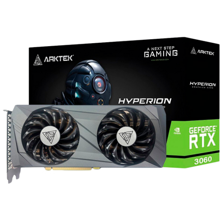 Image 1 for Arktek Geforce RTX3060 DDR6 12GB 192Bit TWIN FANS Graphics Card
