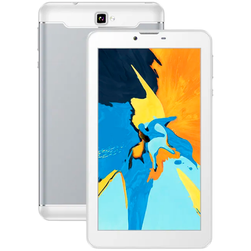 Image 1 for VGKE 7" 3G Tablet, Quad Core Mediatek CPU, 1GB RAM, 16GB Storage, Android 10 - Tablet cover inside Box - Silver