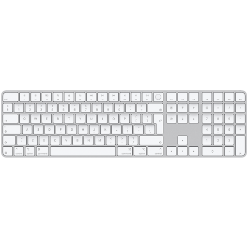 Image 1 for Magic Keyboard with Touch ID and Numeric Keypad for Mac models with Apple silicon - International English - White Keys,Model A3119