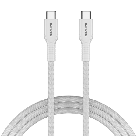 Image 1 for CANYON cable OnWire 60CL C-C 60W COLOR Braided 1m White