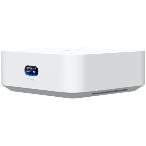Image 1 for Ubiquiti UniFi Express 7 UX7 Mesh-scalable, super-compact 10G Cloud Gateway with integrated WiFi 7, 10 GbE RJ45 WAN port, 2.5 GbE RJ45 LAN port to extend network, up to 30+ UniFi devices and 300+ clients