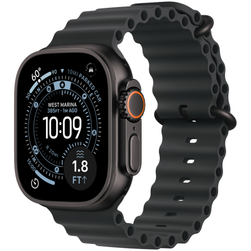 Image 1 for Apple Watch Ultra 3 GPS + Cellular 49mm Black Titanium Case with Black Ocean Band,Model A3281