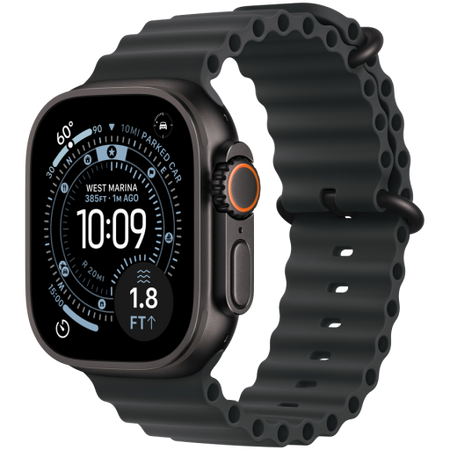 Image 1 for Apple Watch Ultra 3 GPS + Cellular 49mm Black Titanium Case with Black Ocean Band,Model A3281