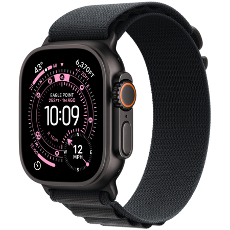 Image 1 for Apple Watch Ultra 3 GPS + Cellular 49mm Black Titanium Case with Black Alpine Loop - Medium,Model A3281
