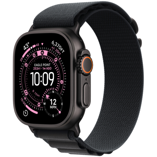 Image 1 for Apple Watch Ultra 3 GPS + Cellular 49mm Black Titanium Case with Black Alpine Loop - Large,Model A3281