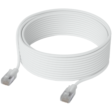 Image 1 for Ubiquiti UniFi UACC-Cable-Patch-EL-C6A-8M-W Premium Patch Cable Ultra-thin braided, designed and optimized for 10 GbE networking, RJ45