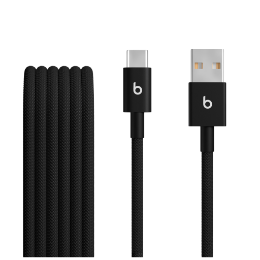 Image 1 for Beats USB-A to USB-C Woven Cables (1.5 m) - Bolt Black (2-Pack)