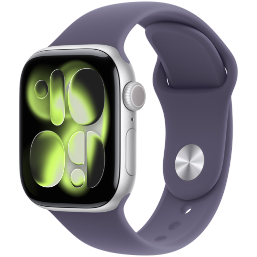 Image 1 for Apple Watch Series 11 GPS 42mm Silver Aluminium Case with Purple Fog Sport Band - M/L,Model A3331