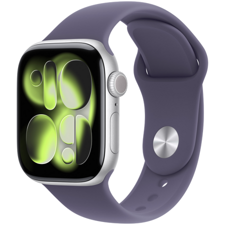 Image 1 for Apple Watch Series 11 GPS 42mm Silver Aluminium Case with Purple Fog Sport Band - M/L,Model A3331
