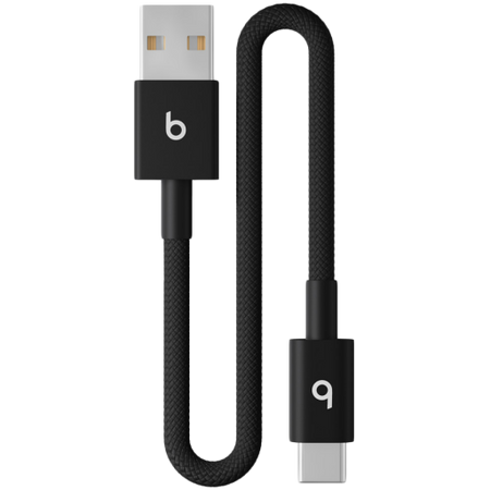 Image 1 for Beats USB-A to USB-C Woven Short Cable (20 cm) - Bolt Black
