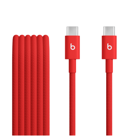 Image 1 for Beats USB-C to USB-C Woven Cable (1.5 m) - Rapid Red