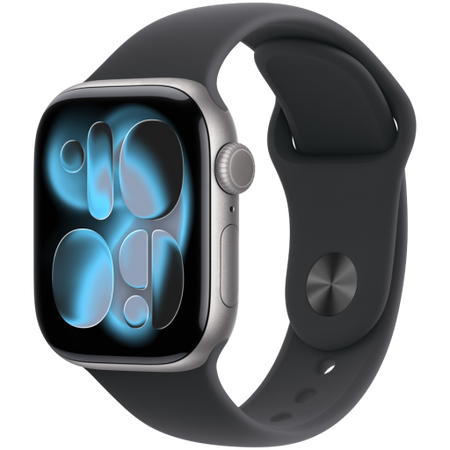 Image 1 for Apple Watch Series 11 GPS 42mm Space Grey Aluminium Case with Black Sport Band - M/L,Model A3331