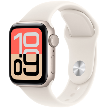 Image 1 for Apple Watch SE 3 GPS 40 mm Starlight Aluminium Case with Starlight Sport Band-M/L,Model A3324