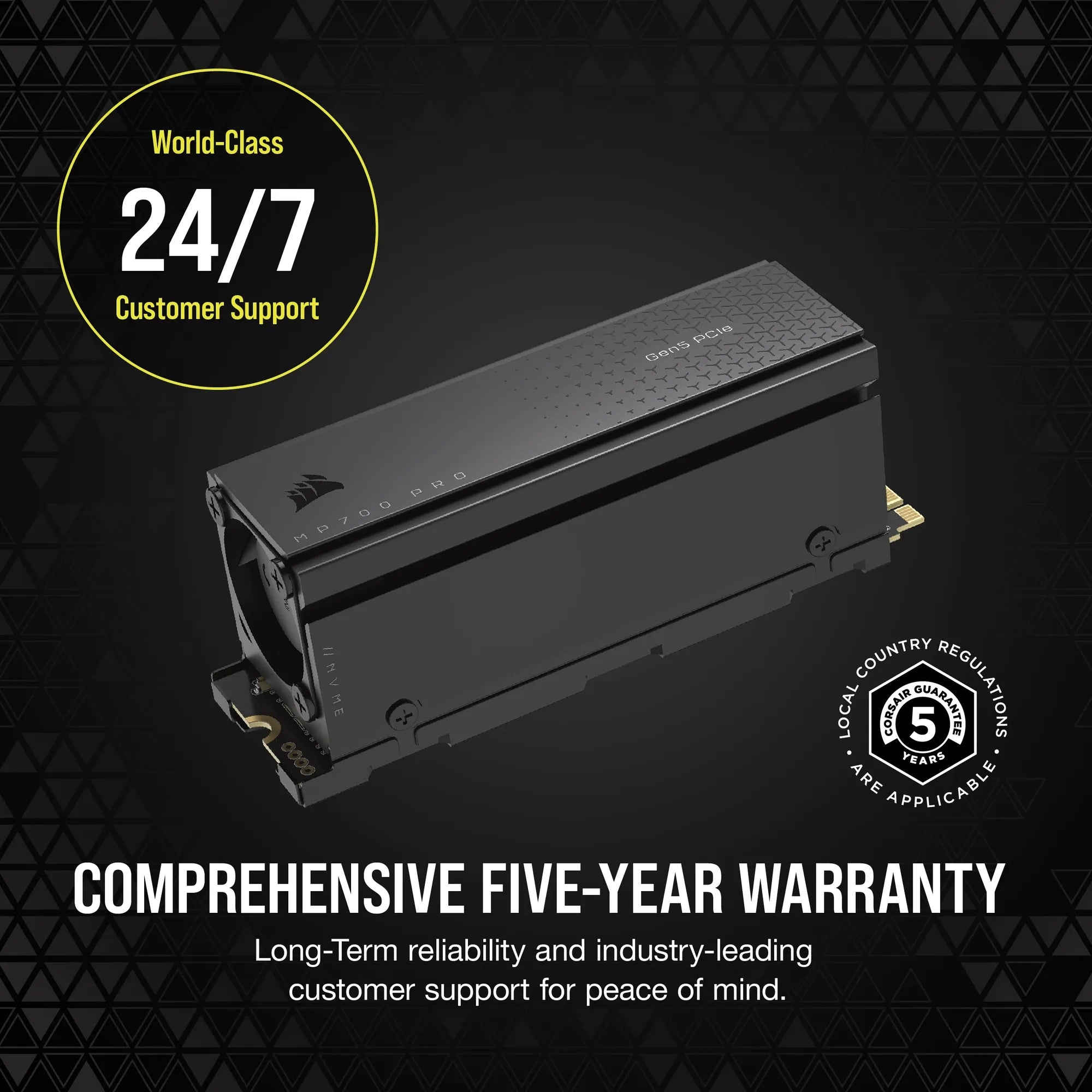 Image 4 for Corsair MP700 PRO 2TB PCIe Gen5 NVMe SSD with Cooler