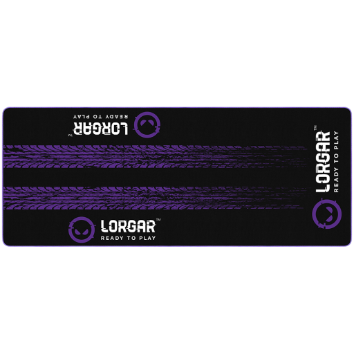 Image 1 for LORGAR RX1FM, Sim Racing Floor Mat Advanced, Stitched edge, 1,700X700X3 mm, Black/purple