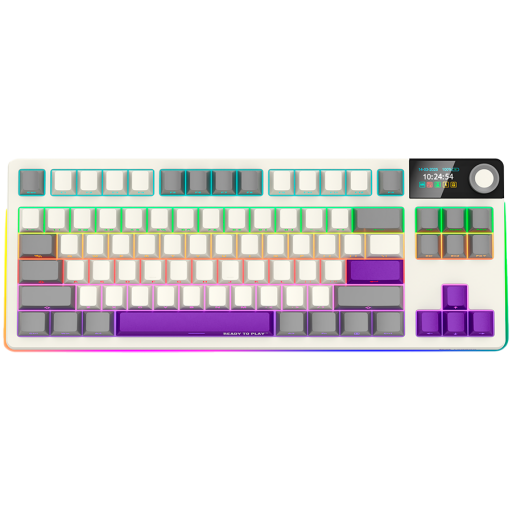 Image 1 for LORGAR KBP70TKLW, Wireless TKL Mechanical Gaming Keyboard Pro, Beige, EN layout