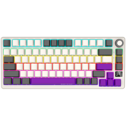 Image 1 for LORGAR KBP7075W, Wireless 75% Mechanical Gaming Keyboard Pro, Beige, EN layout